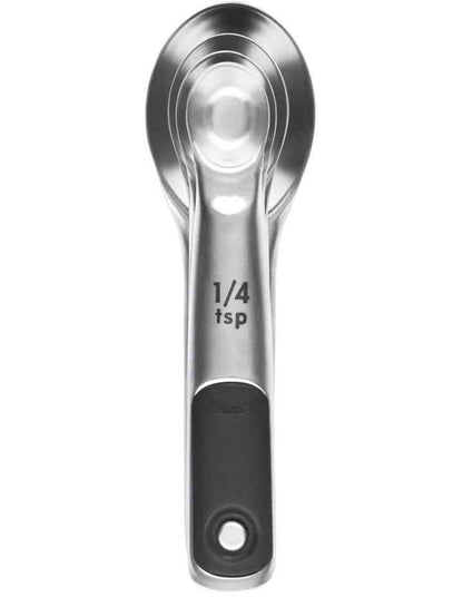 4 Piece Measuring Spoon Set in Silver