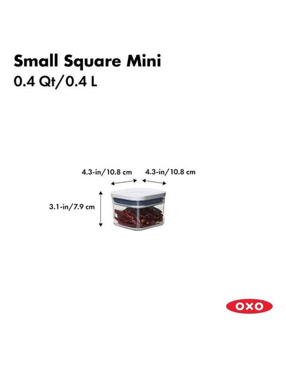 POP Small Square Mini Container 400ml in White