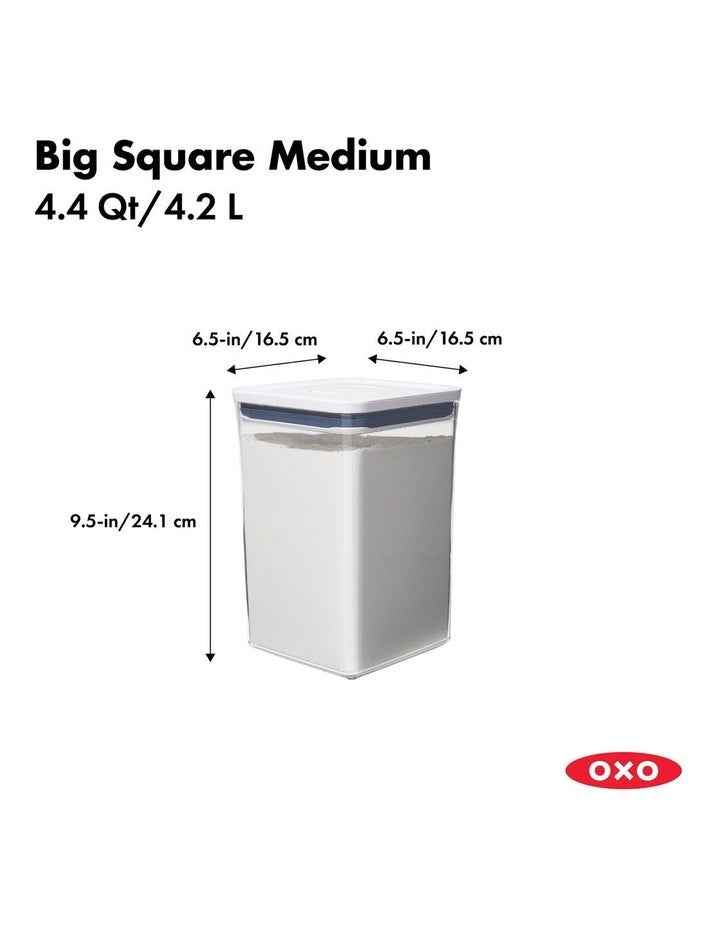 POP Big Square Medium Container 4.2L in White