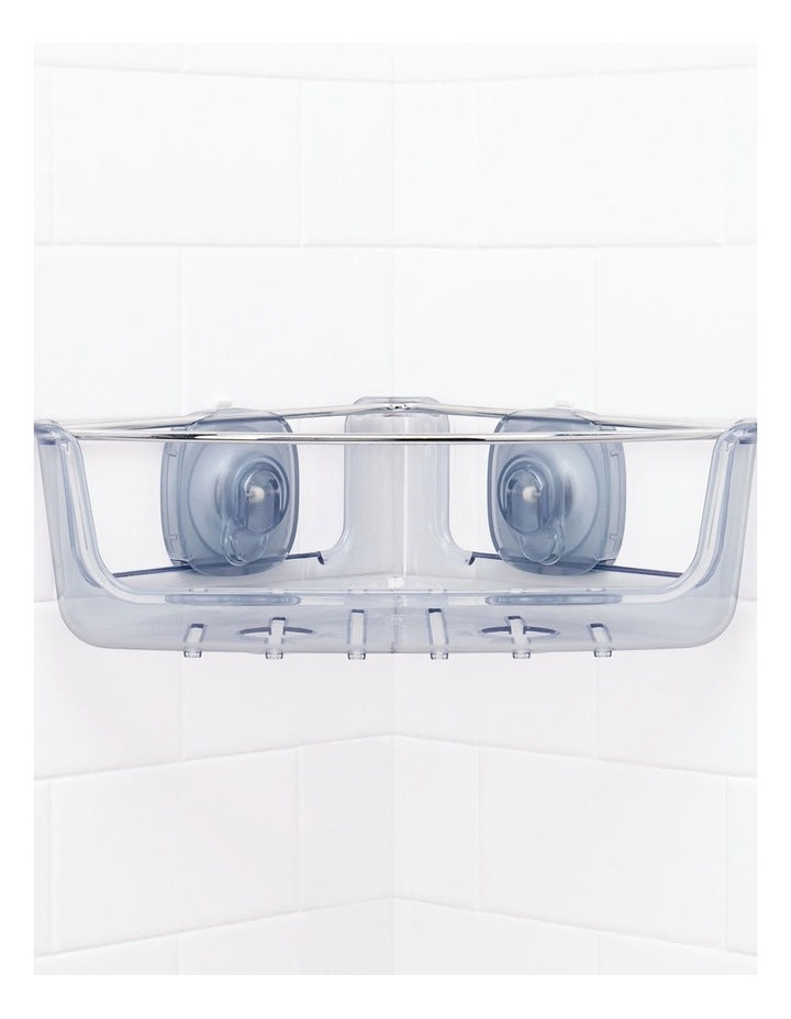 Strong Hold Suction Corner Basket in Clear