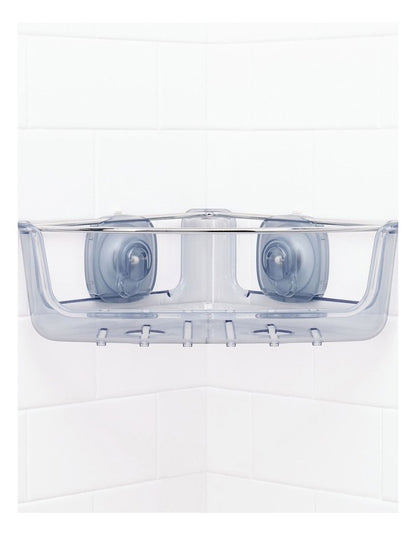 Strong Hold Suction Corner Basket in Clear