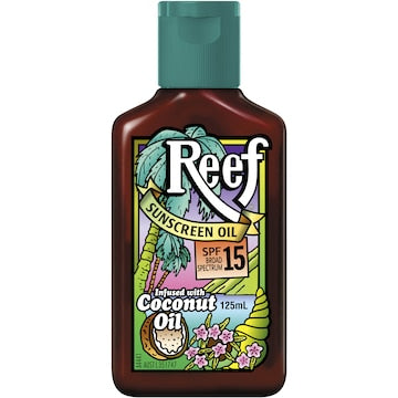 Reef Tanning SPF 15+ Coconut Sun Tan Oil Sunscreen 125mL
