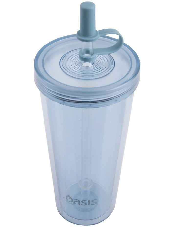 Double Wall Smoothie Tumbler With Straw 520ml in Blueberry