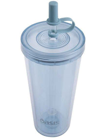 Double Wall Smoothie Tumbler With Straw 520ml in Blueberry