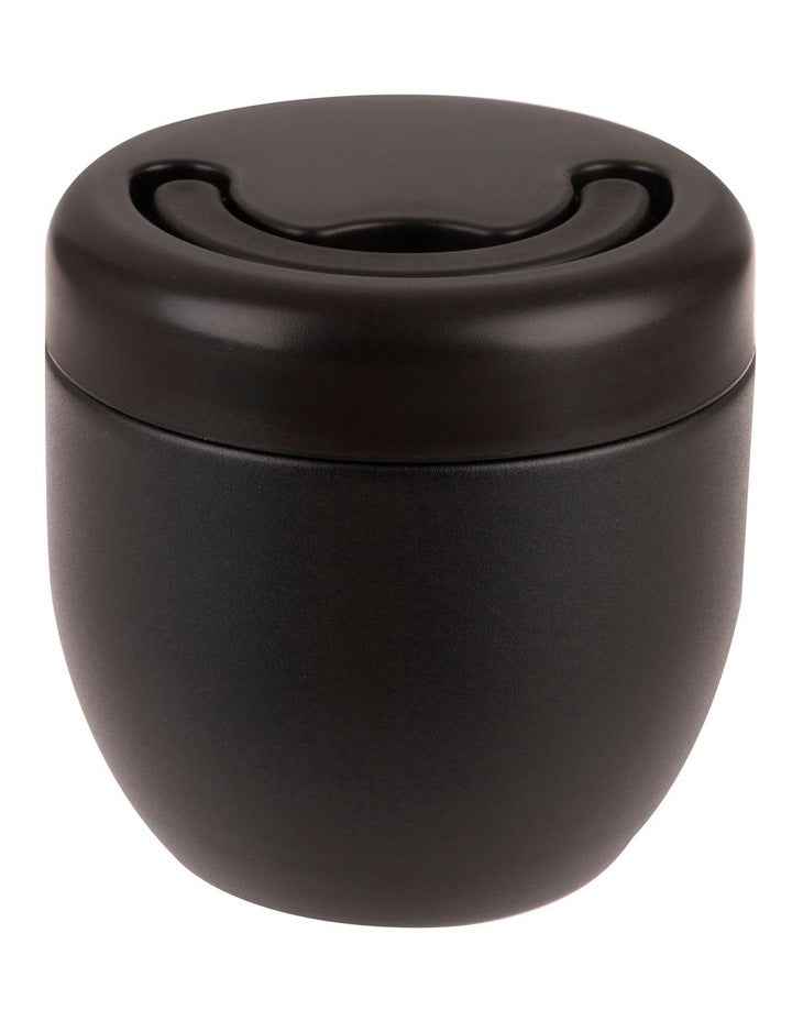 Stainless Steel Double Wall Insulated Food Pod 470ml in Black