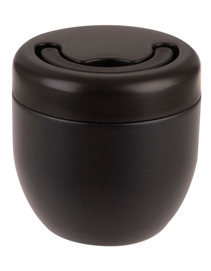 Stainless Steel Double Wall Insulated Food Pod 470ml in Black
