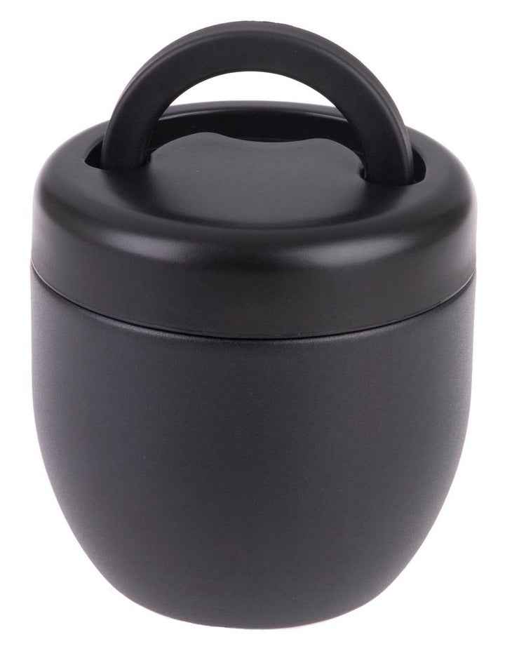 Stainless Steel Double Wall Insulated Food Pod 470ml in Black