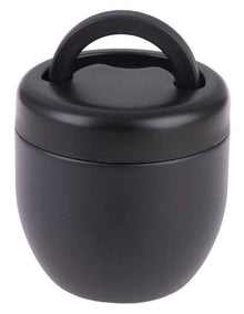 Stainless Steel Double Wall Insulated Food Pod 470ml in Black