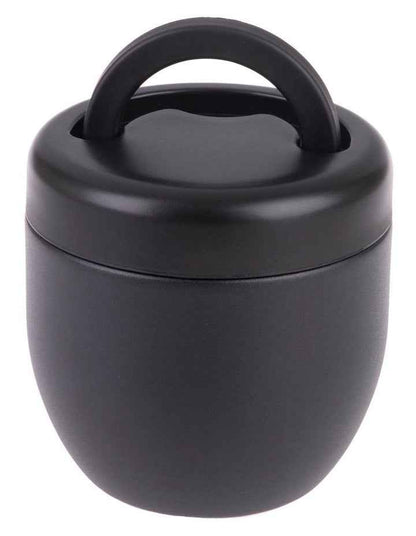 Stainless Steel Double Wall Insulated Food Pod 470ml in Black