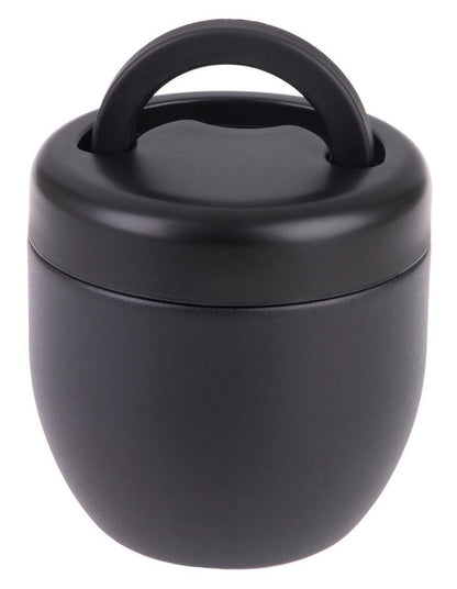 Stainless Steel Double Wall Insulated Food Pod 470ml in Black