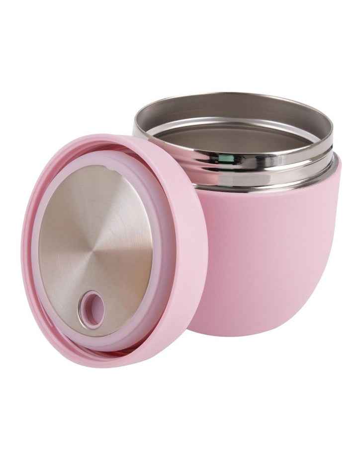 Stainless Steel Double Wall Insulated Food Pod 470ml in Carnation