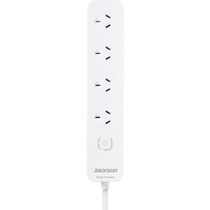Jackson 3 Metre Lead Surge Protected Board w/ 4 x Power Socket Outlets