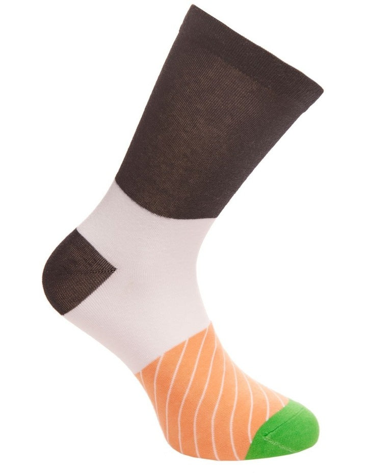 3/4 Crew Length Socks in Sushi Print 3 Pack