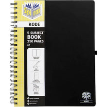 Spirax A4 5 Subject Notebook 250 Pages Assorted each
