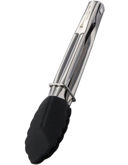 Grabbers Silicone Mini Tongs 18cm in Black