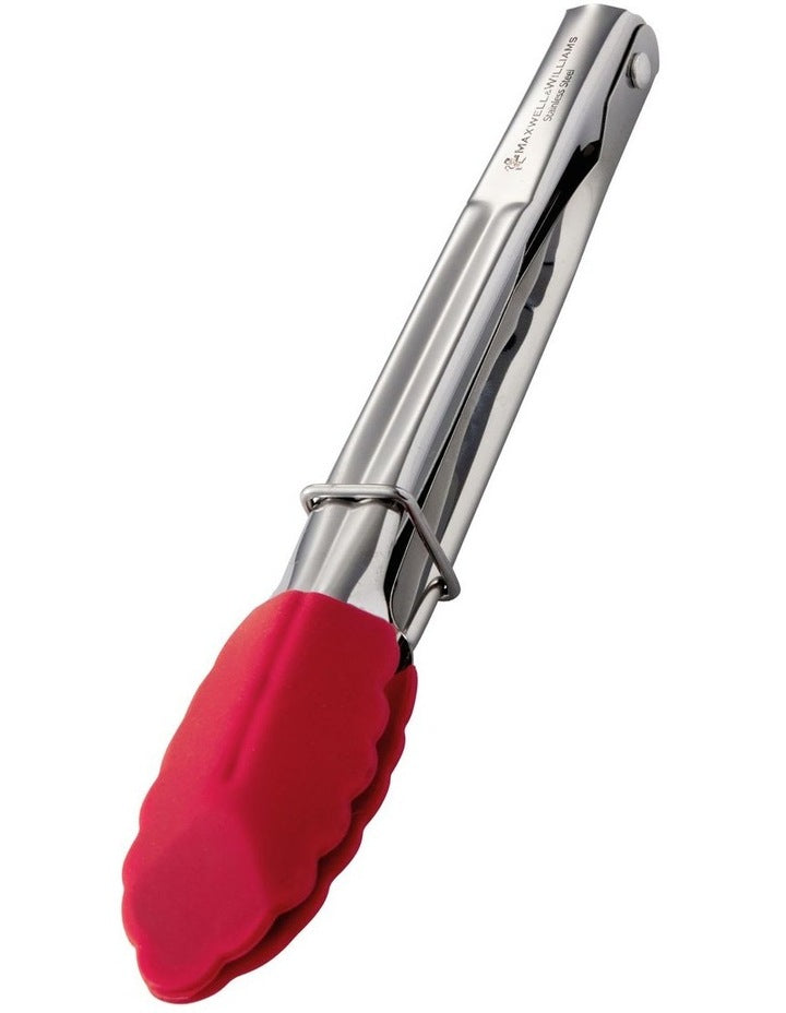 Grabbers Silicone Mini Tongs 18cm in Red