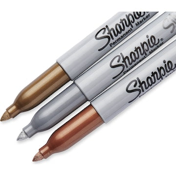 Sharpie Permanent Marker Pens Fine Metallic Colours 3 pack