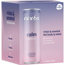 Nexba Calm Blueberry Drink Cans 330mL x 4 pack