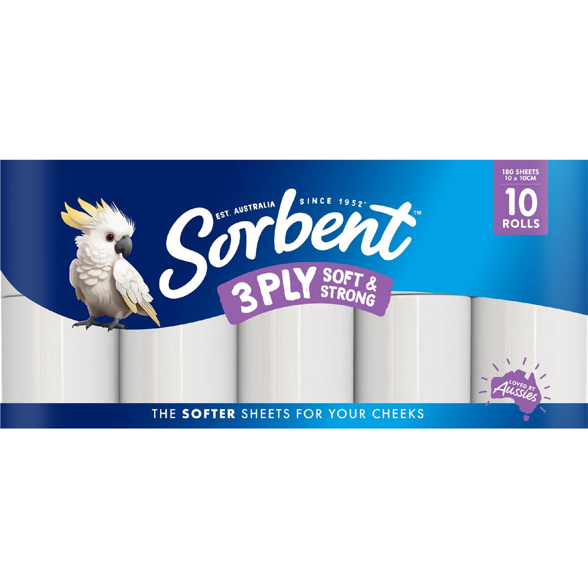Sorbent 3PLY Silky White Toilet Paper 10 pack