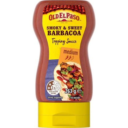 Old El Paso Smoky & Sweet Barbacoa Topping Sauce Medium 263g