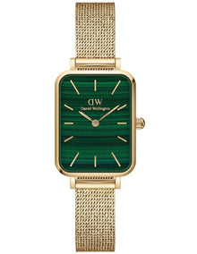 Quadro Pressed Evergold Green Dial Stainless Steel Watch in Gold