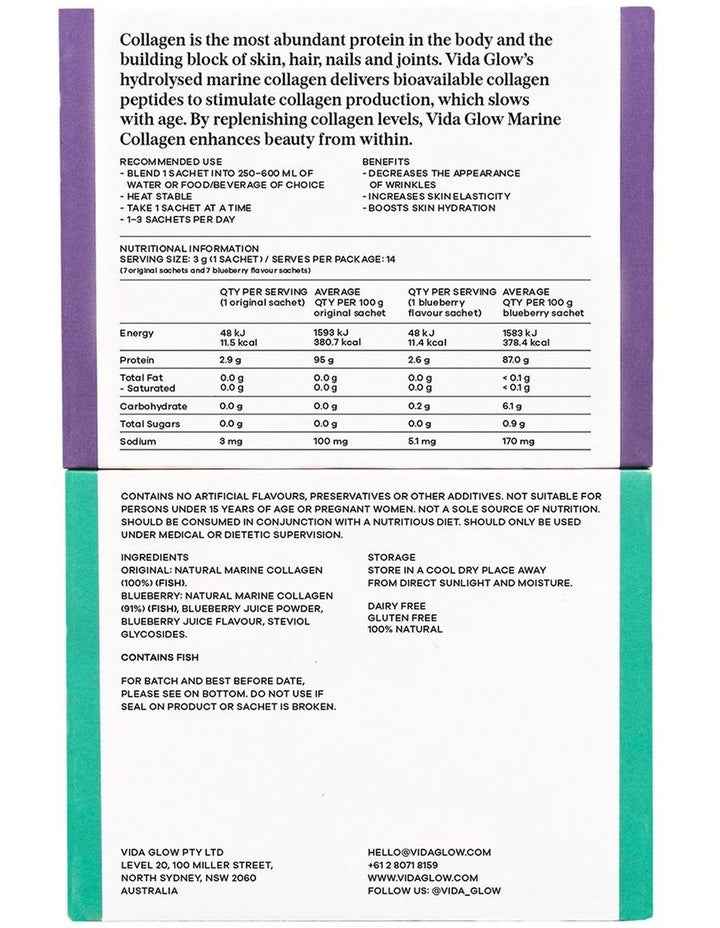MIXED NATURAL MARINE COLLAGEN TRIAL PACK 14 SERVES