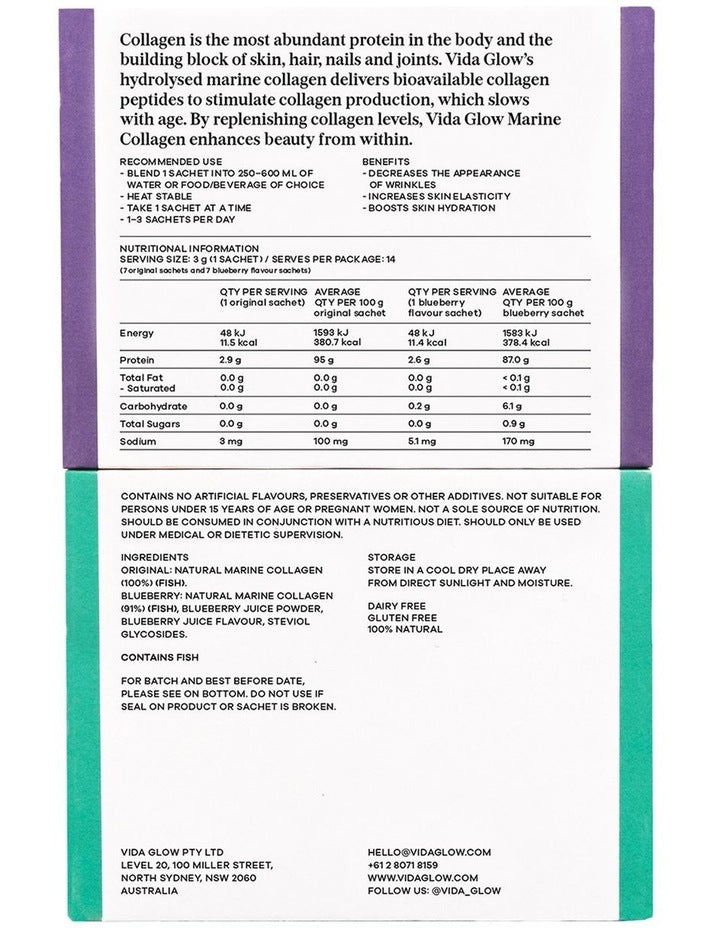 MIXED NATURAL MARINE COLLAGEN TRIAL PACK 14 SERVES