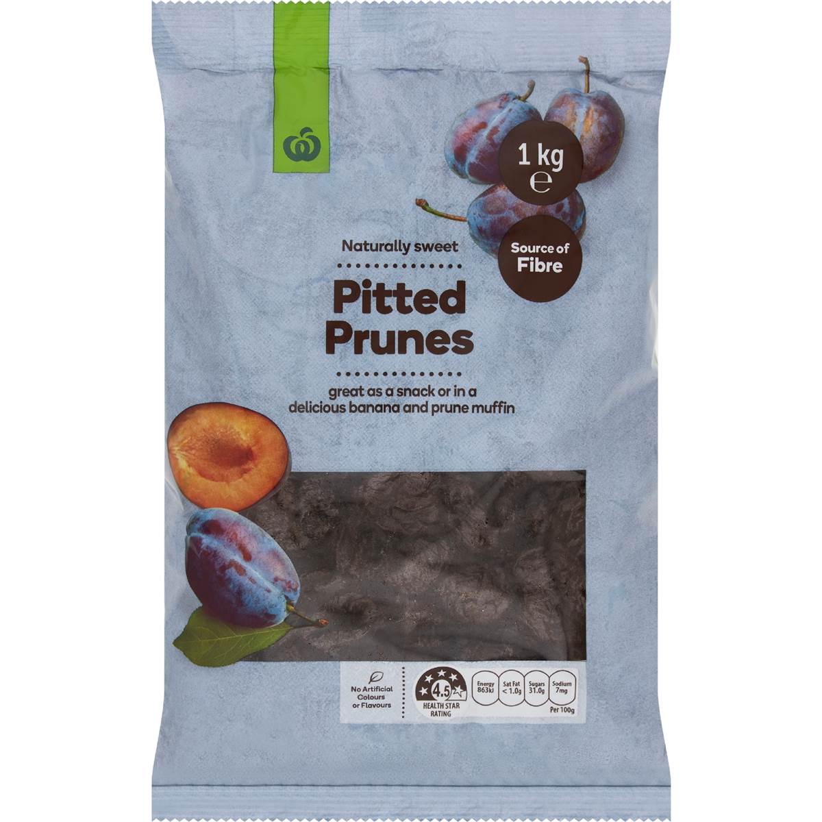 Woolworths Pitted Prunes 1kg