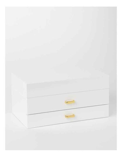 Multi Drawer Jewellery Box in White