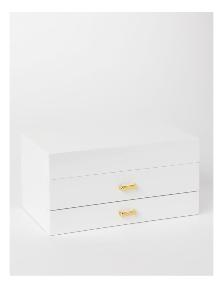 Multi Drawer Jewellery Box in White