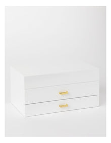 Multi Drawer Jewellery Box in White