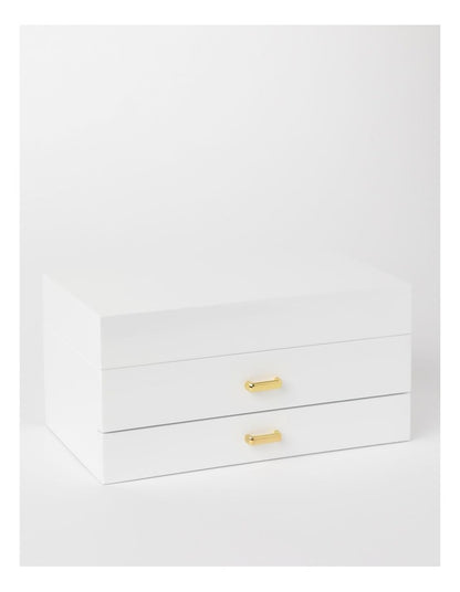 Multi Drawer Jewellery Box in White
