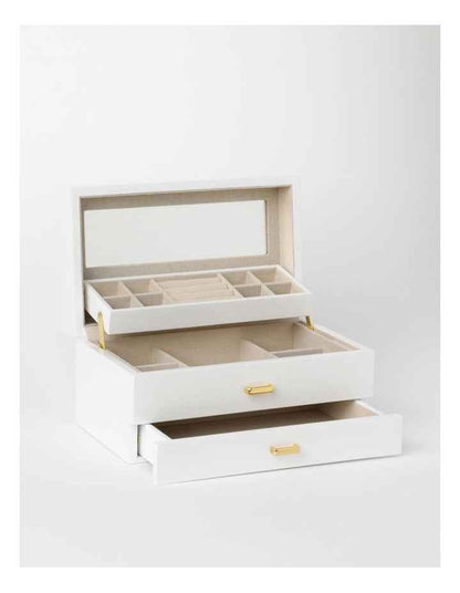 Multi Drawer Jewellery Box in White