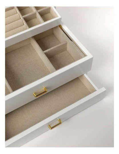 Multi Drawer Jewellery Box in White