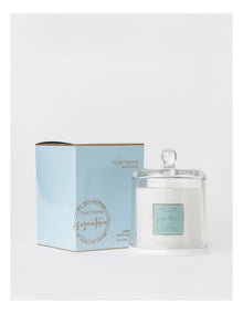 Gardenia & White Flowers Candle With Cloche