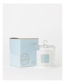 Gardenia & White Flowers Candle With Cloche