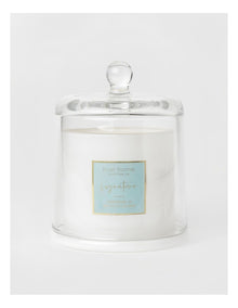 Gardenia & White Flowers Candle With Cloche