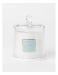 Gardenia & White Flowers Candle With Cloche