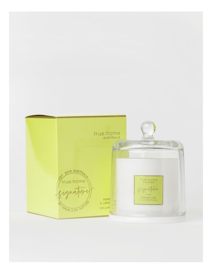 Persian Lime & Lemongrass Candle With Cloche