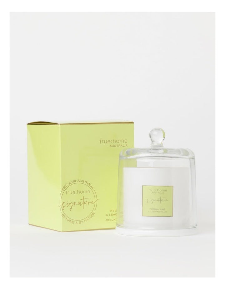 Persian Lime & Lemongrass Candle With Cloche