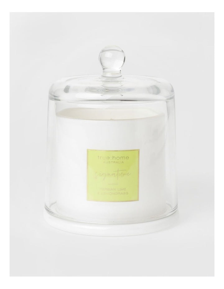 Persian Lime & Lemongrass Candle With Cloche