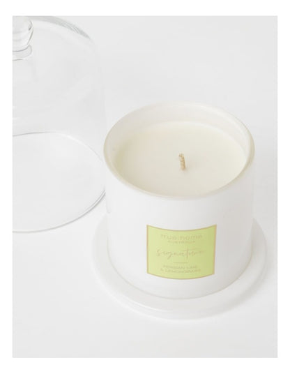 Persian Lime & Lemongrass Candle With Cloche