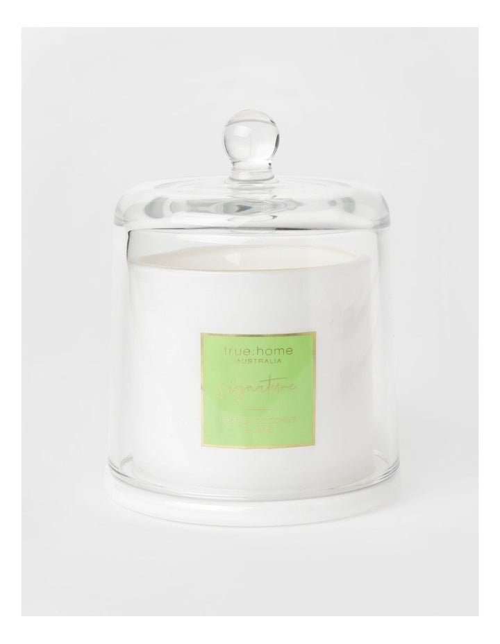 Island Coconut & Lime Candle With Cloche