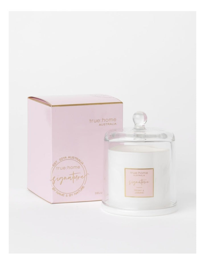 Peony & Jasmine Candle With Cloche