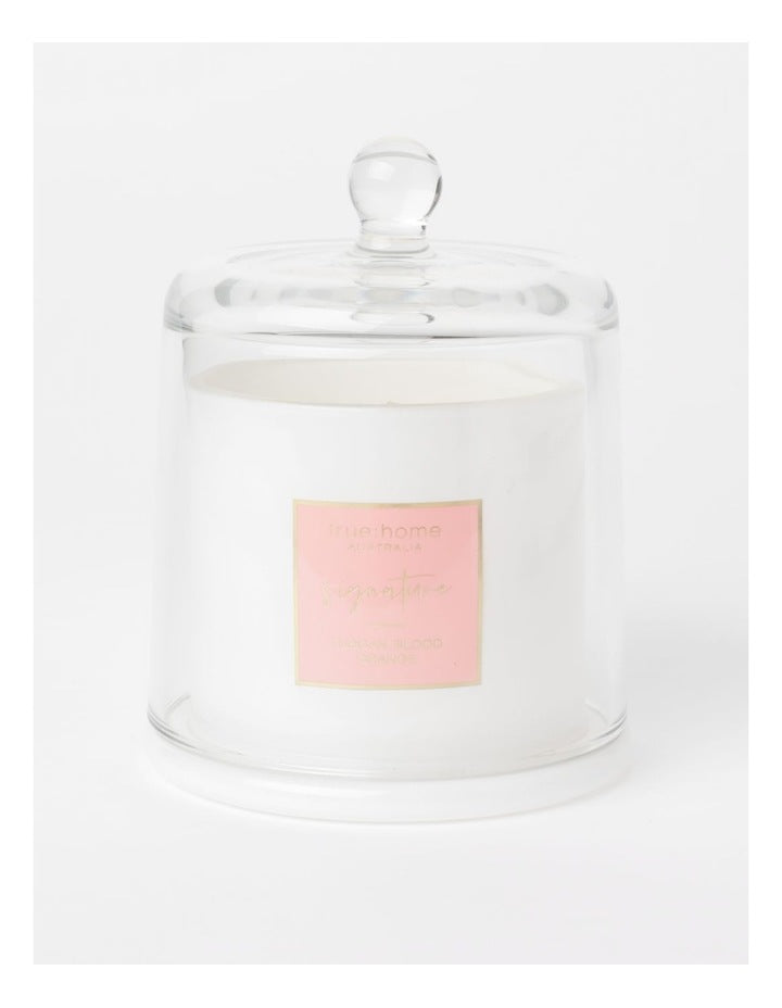 Tuscan Blood Orange Candle With Cloche
