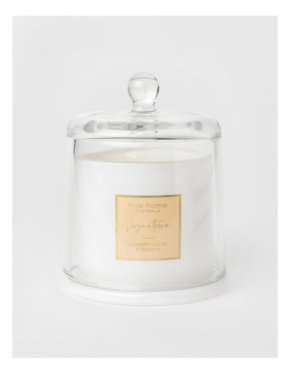 Summer Melon & Papaya Candle With Cloche