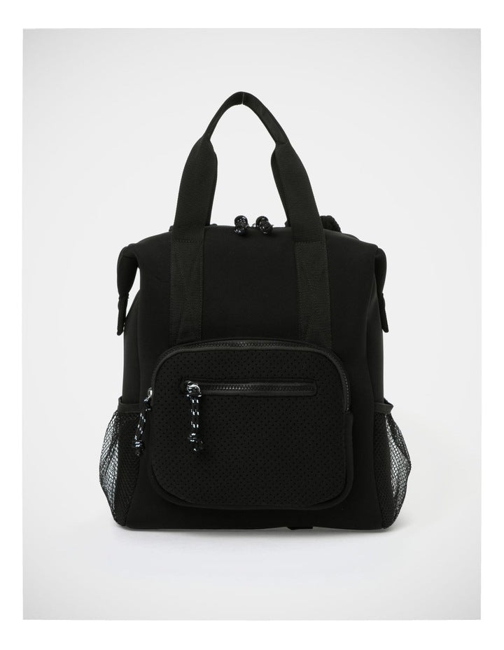 Capri Zip Top Backpack in Black
