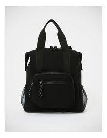 Capri Zip Top Backpack in Black