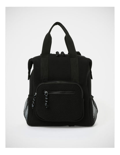 Capri Zip Top Backpack in Black