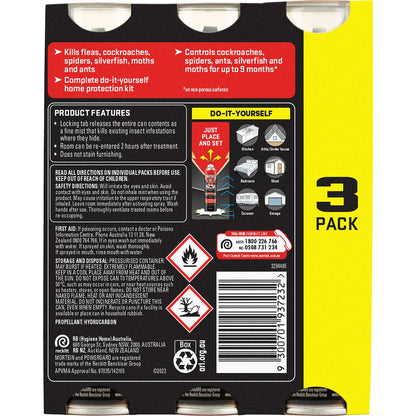 Mortein PowerGard Insect Control Bombs 3 pack